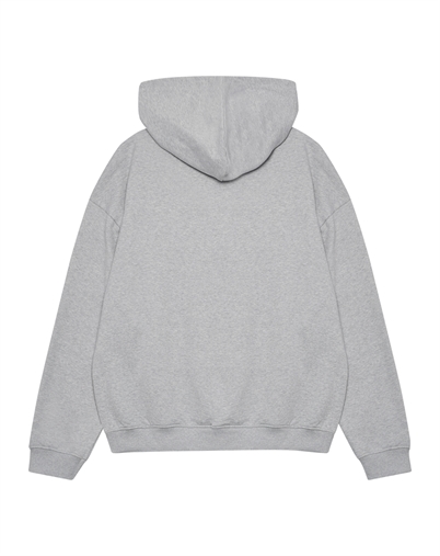 Halo - Graphic Boxy Hoodie - Light Grey Melange